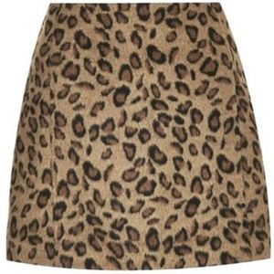 Topshop Leopard Print Miniskirt